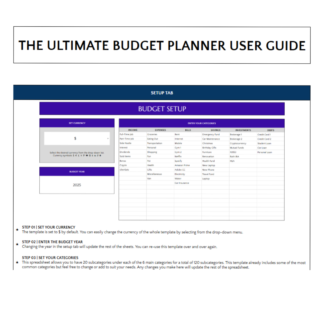 The ULTIMATE budget planner + eBook